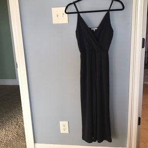 Black Cropped-leg Jumpsuit